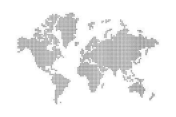 Image showing dots world map