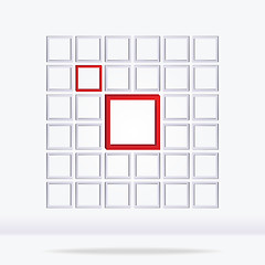 Image showing Abstract geometrical square background