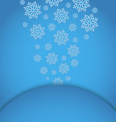 Image showing Christmas applique with set snowflakes