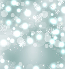 Image showing Christmas cute wallpaper with sparkle, snowflakes, stars