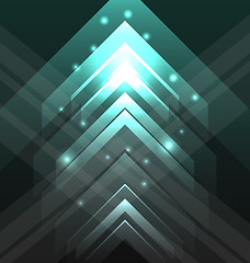 Image showing Abstract tecno background with set transparent arrows