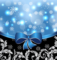 Image showing Christmas floral packing, ornamental design elements