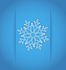 Image showing Template frame design with christmas snowflake - vector