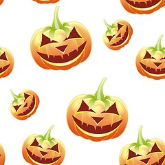 Image showing halloween pumpkin seamless pattern, cartoon halloween background 