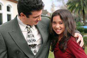 Image showing Girl with her father