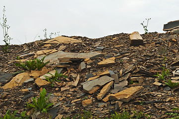 Image showing burden dump with cliff