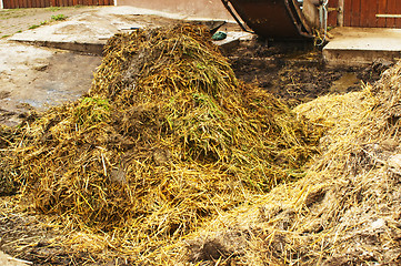 Image showing dung heap with crane