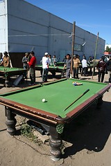 Image showing Playing pool