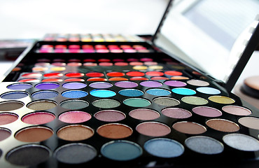 Image showing Professional cosmetic palette