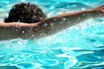 Image showing Abstract swimming