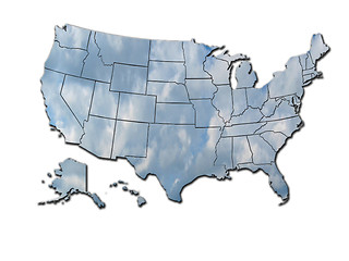 Image showing The map of states of USA