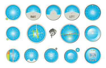 Image showing Aircraft dashboard instruments