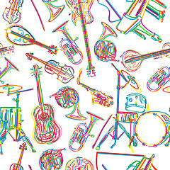 Image showing Musical instruments sketch