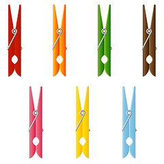 Image showing Clothes pin set