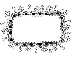 Image showing Hand made doodle frame