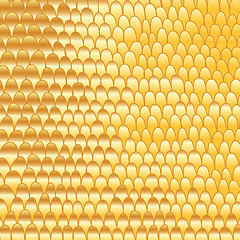 Image showing Gold doodle hand-made abstract background