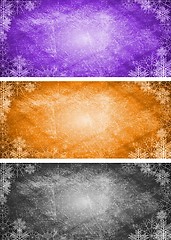 Image showing Grunge Christmas banners