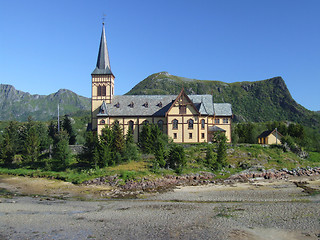 Image showing Church in Norwegian mountains