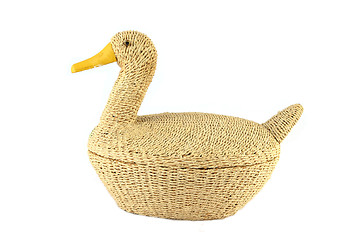 Image showing Duck made of cane material