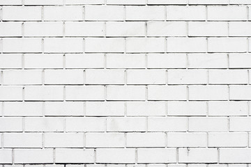 Image showing White brick wall, perfect as a background