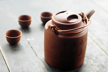 Image showing Chinese teaset