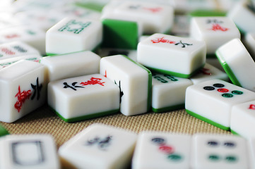 Image showing Chinese mahjong tiles