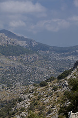 Image showing beautiful landscape panorama with mountain and mediterranean sea