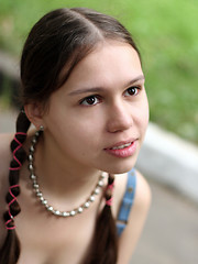 Image showing Girl with braids