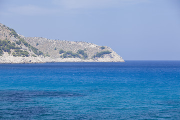 Image showing blue sea and blue sky holidays vacation summer meditteranean 