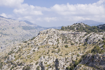 Image showing beautiful landscape panorama with mountain and mediterranean sea