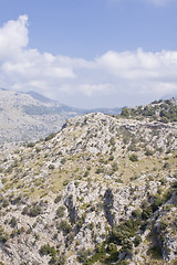 Image showing beautiful landscape panorama with mountain and mediterranean sea