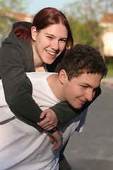 Image showing Piggyback ride