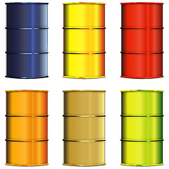 Image showing Set of barrels
