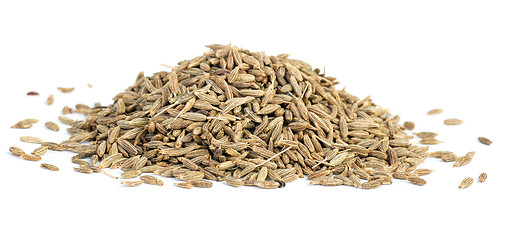 Image showing Spices: small pile of zeera seeds