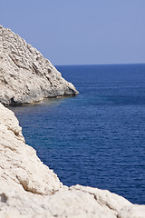 Image showing beautiful riffs rock stone sea ocean in summer