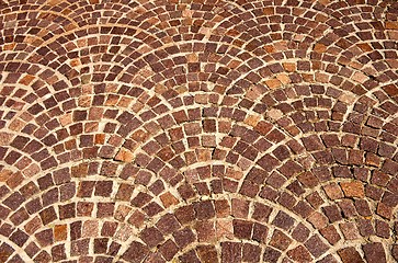 Image showing Arched brick background pattern