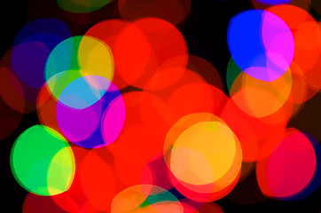 Image showing Out of Focus Christmas Lights