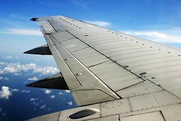 Image showing Airplane wing