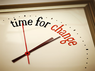 Image showing time for change