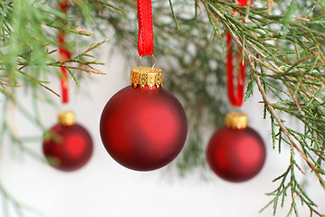 Image showing Christmas baubles