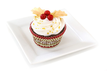 Image showing Christmas cupcake