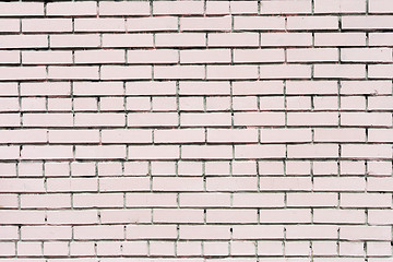 Image showing pink painted brick wall