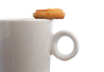 Image showing Coffee and Biscuit