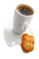 Image showing Coffee and Biscuits