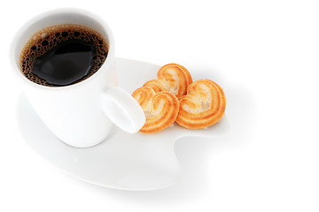 Image showing Coffee and Biscuits