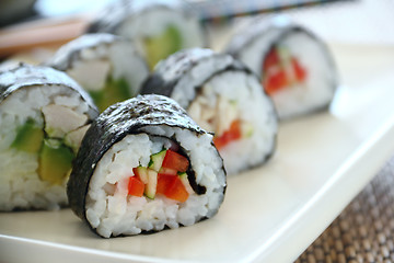 Image showing Chicken Sushi