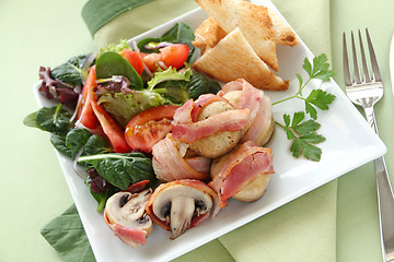 Image showing Bacon Mushrooms