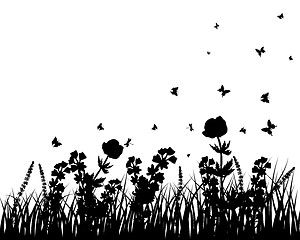 Image showing meadow silhouettes