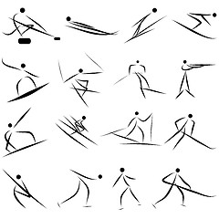 Image showing Winter sport icon set