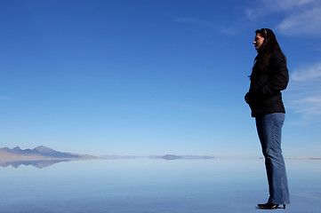 Image showing Standing on water